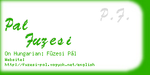 pal fuzesi business card